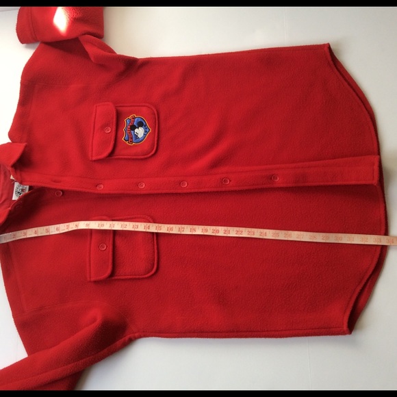 Vintage Mickey & Co Red Oversized Fleece Shirt - Picture 7 of 7